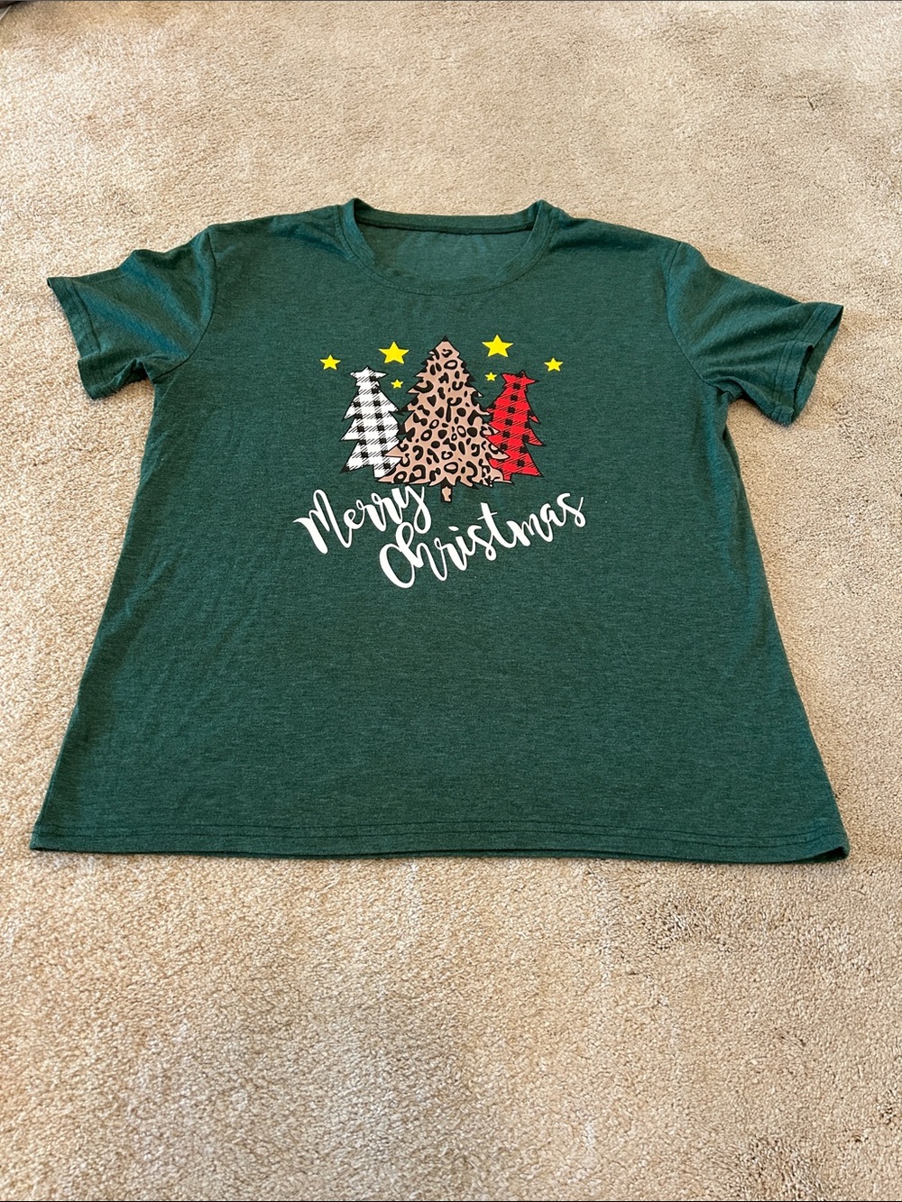 Merry Christmas Graphic Tee - Green
